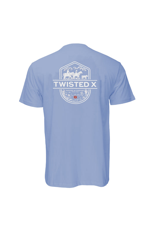 Twisted X Men's Slate Logo Ss Tee