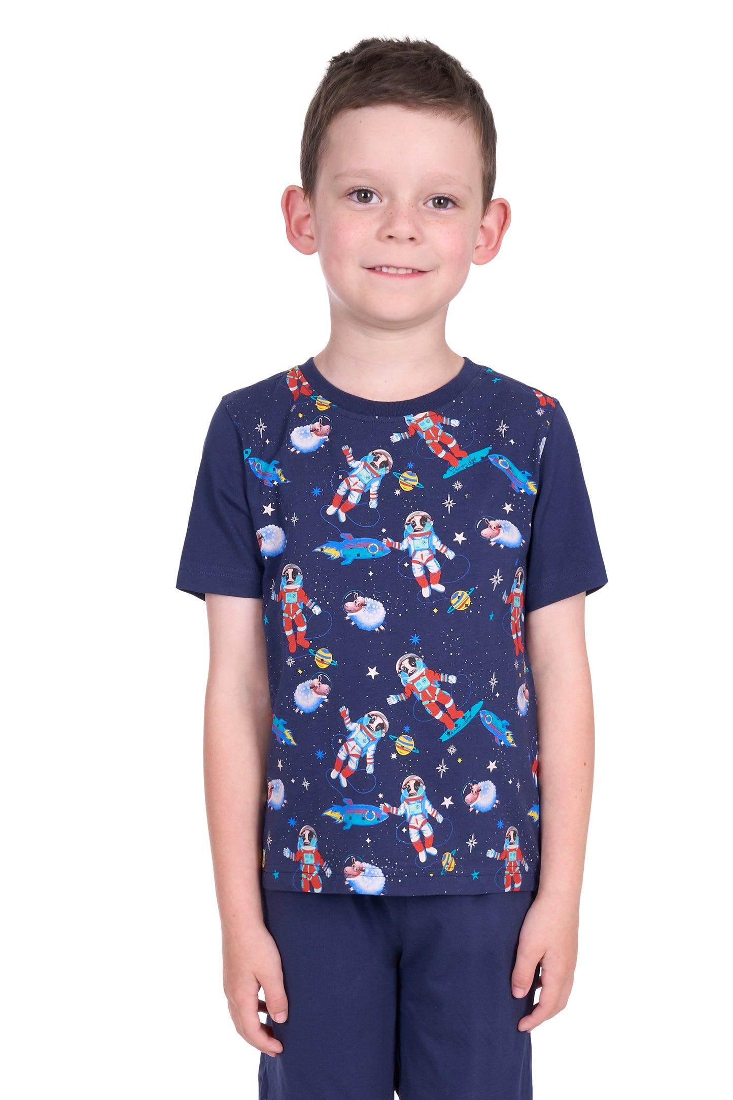 Thomas Cook Boys Galaxy Glow In the Dark Pj's