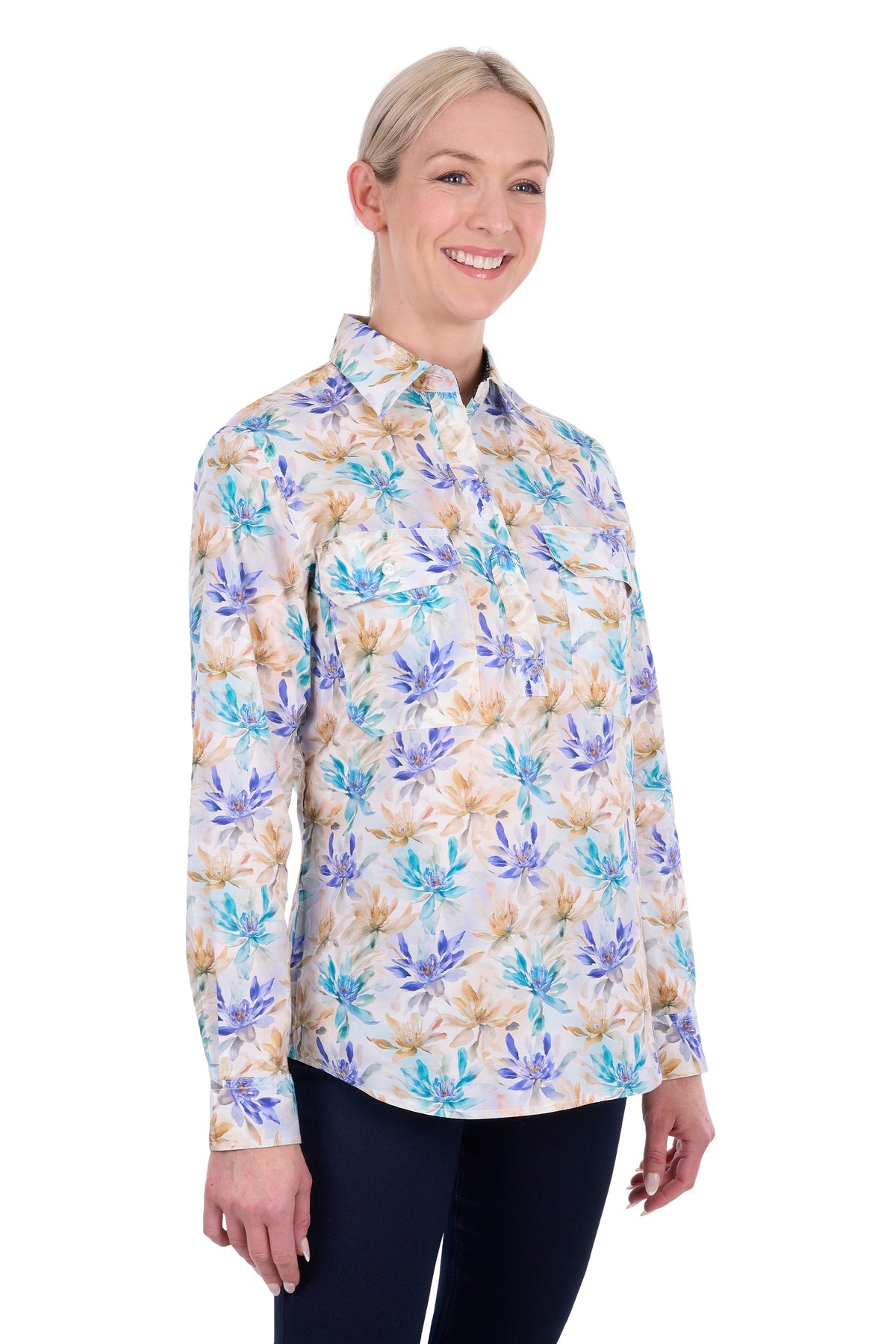 Hard Slog Women’s Meadow Half Placket L/S Shirt