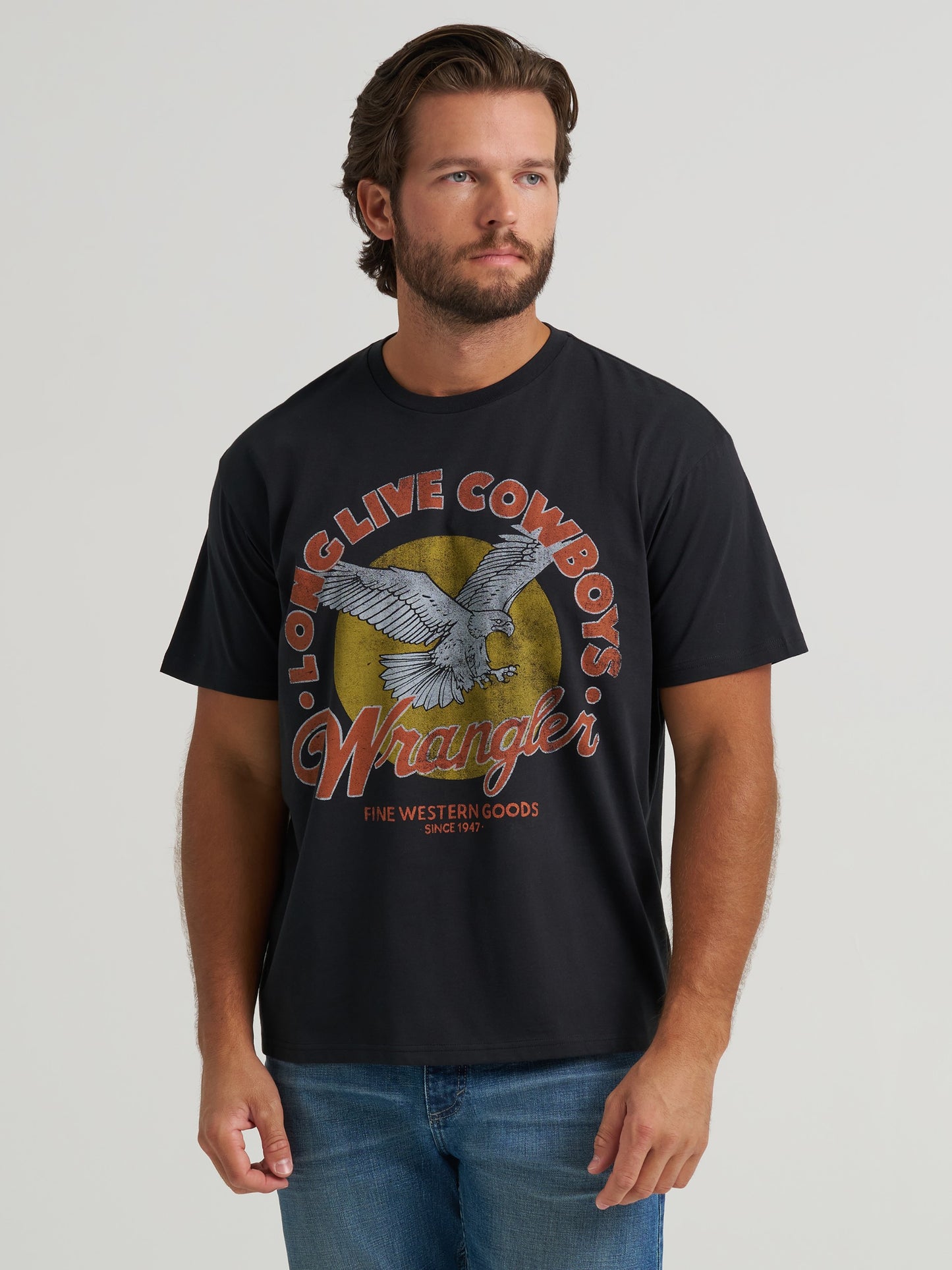 Wrangler Men's Flying Eagle Vintage Fit Graphic Ss Tee