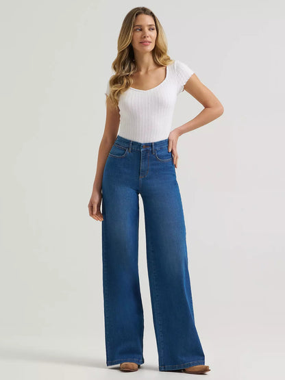 Wrangler Women's Bespoke High Rise Wide Leg Jean - 30L