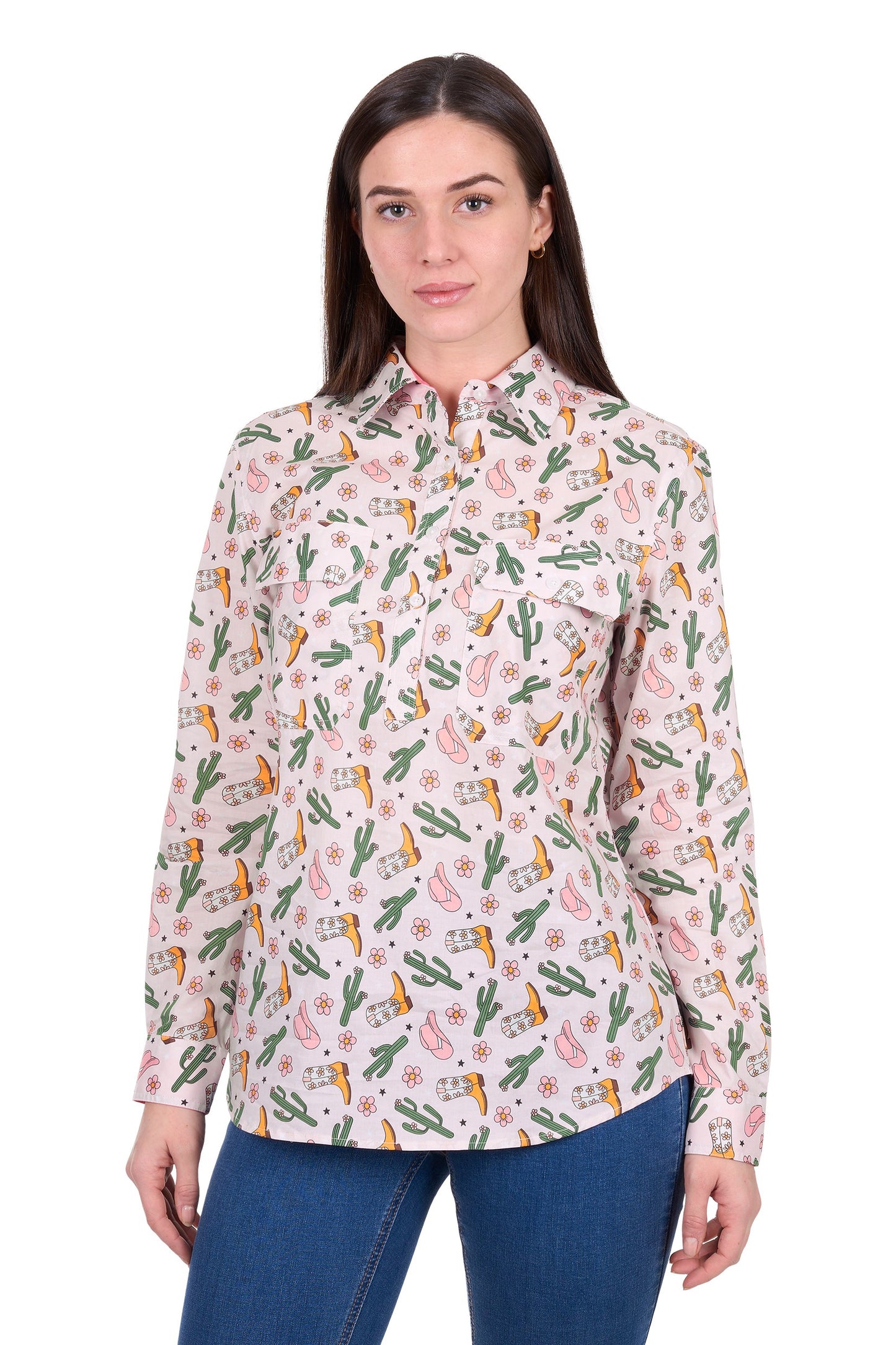 Hard Slog Women's Cleo 1/2 Placket L/S Shirt