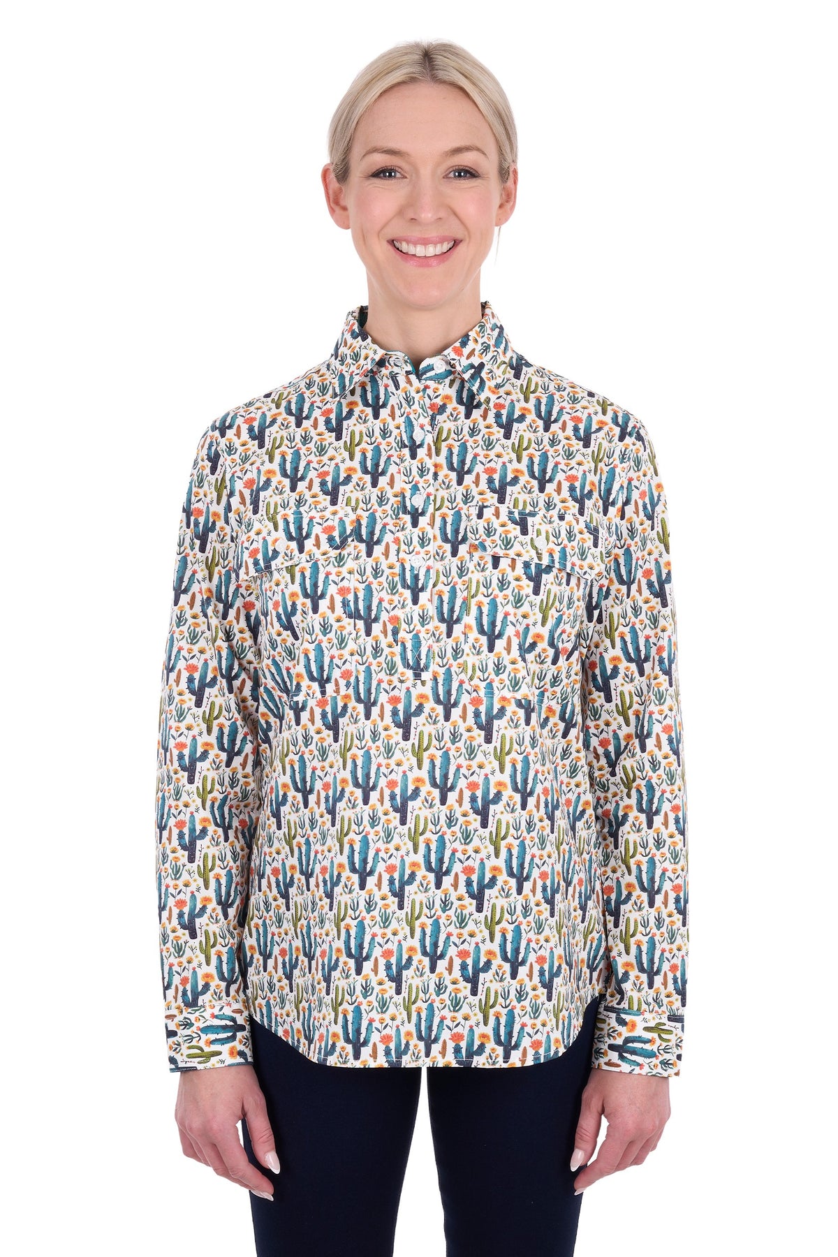 Hard Slog Women’s Alba Half Placket L/S Shirt