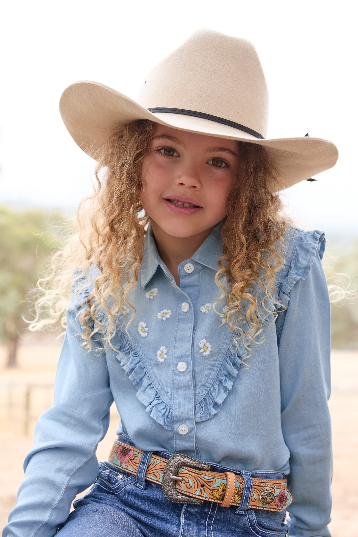 Pure Western Girl's Pheobe L/S Shirt