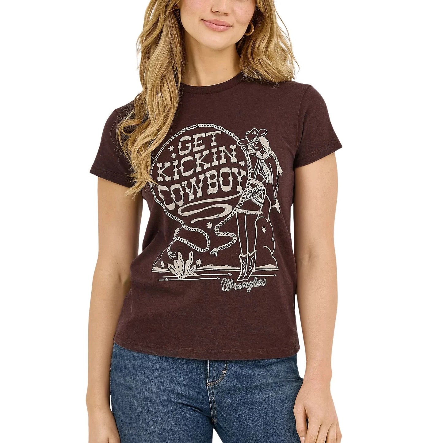 Wrangler Women's Get Kickin' Cowboy Tee