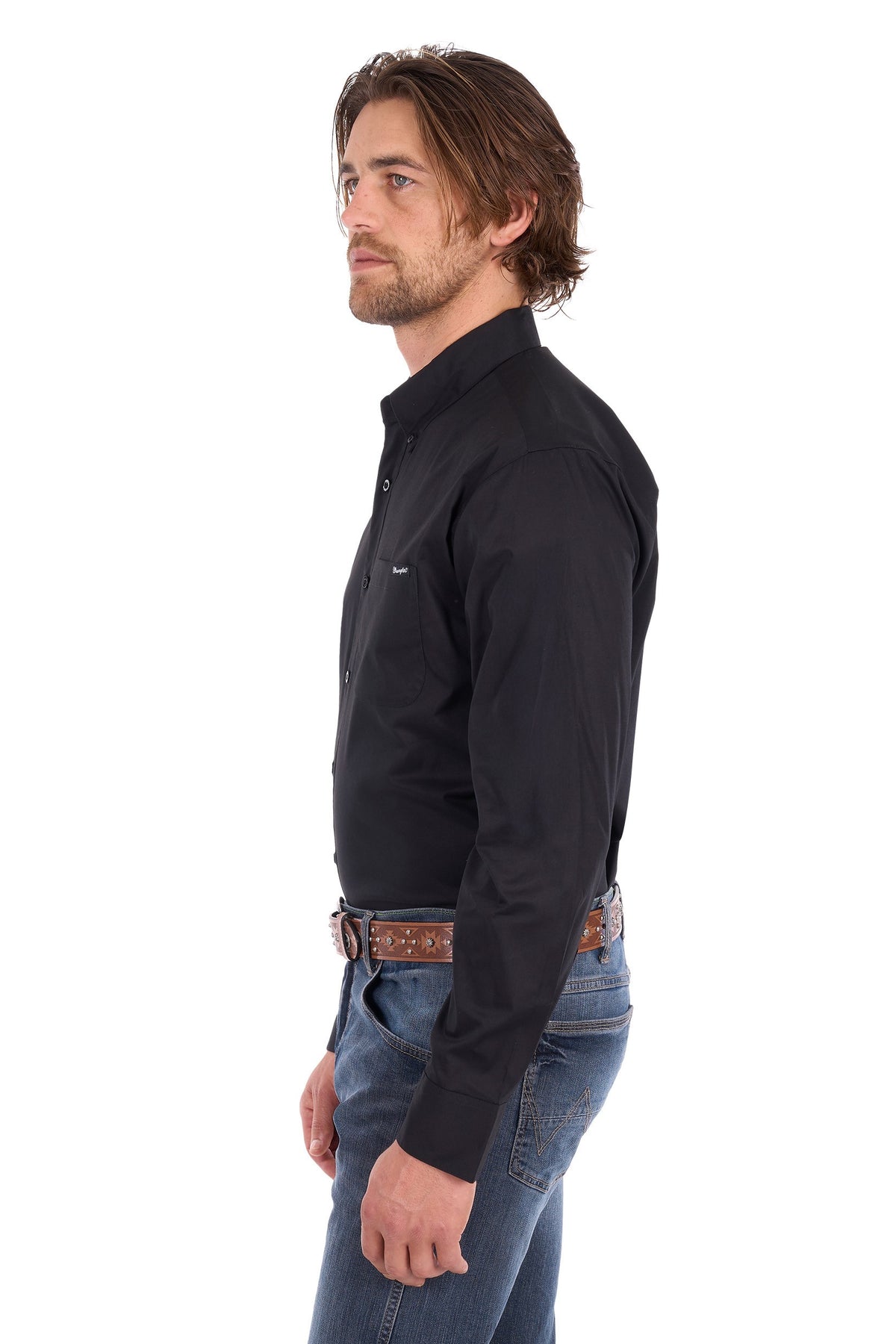 Wrangler Men’s Flex Tech 1-Pocket Button Down L/S Shirt