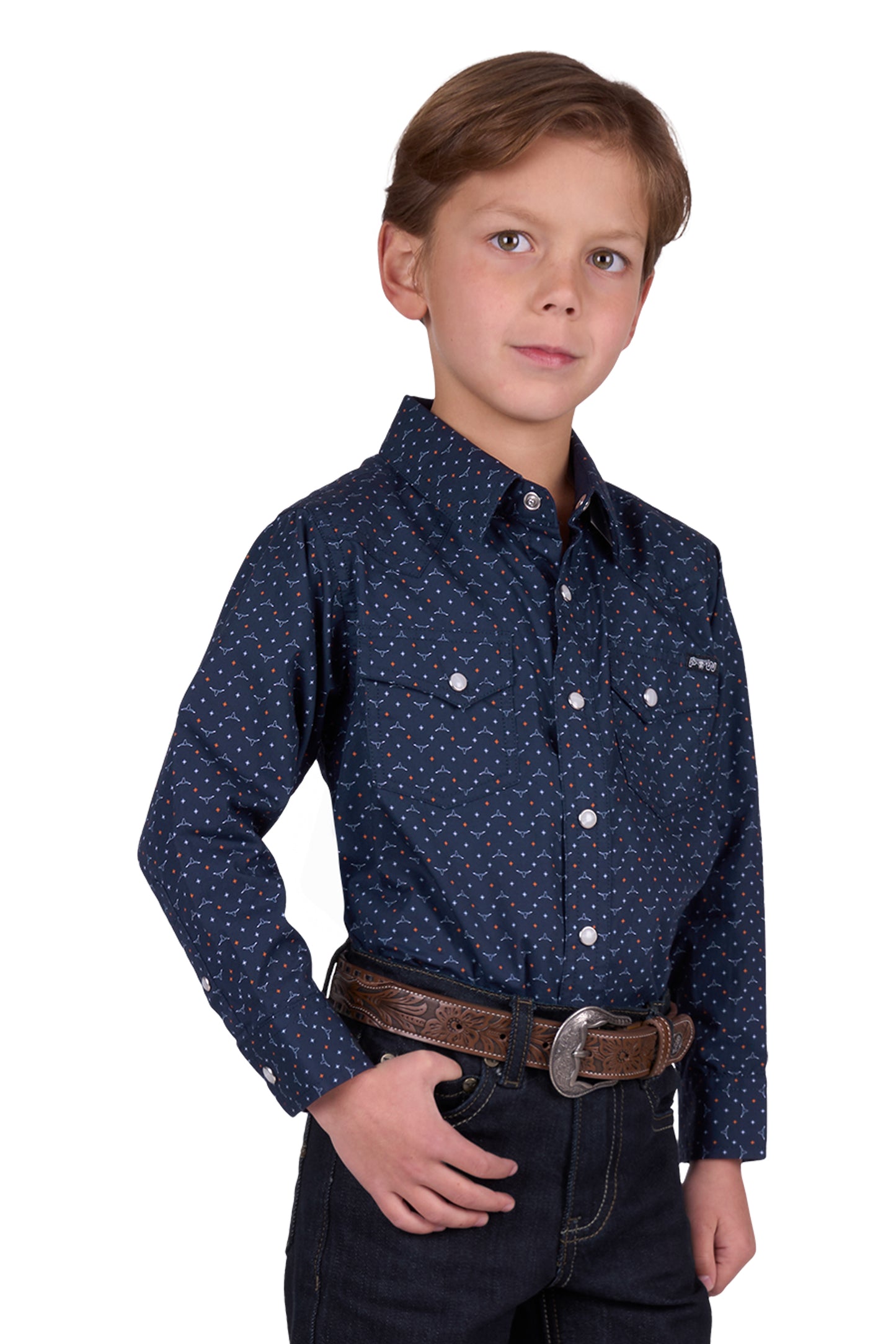 Pure Western Boys Ross L/S Shirt