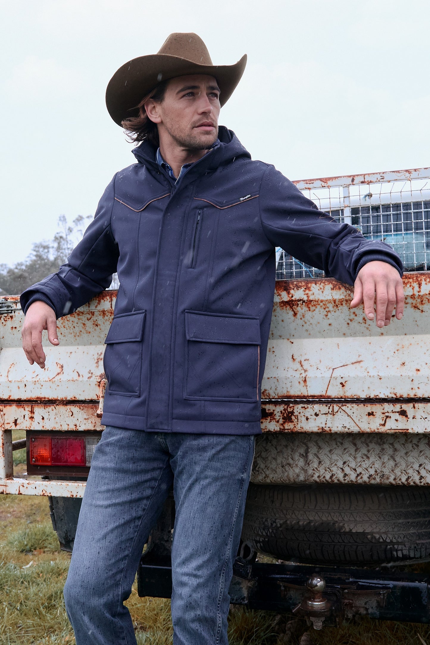 Wrangler Men’s Cade Logo Softshell Jacket