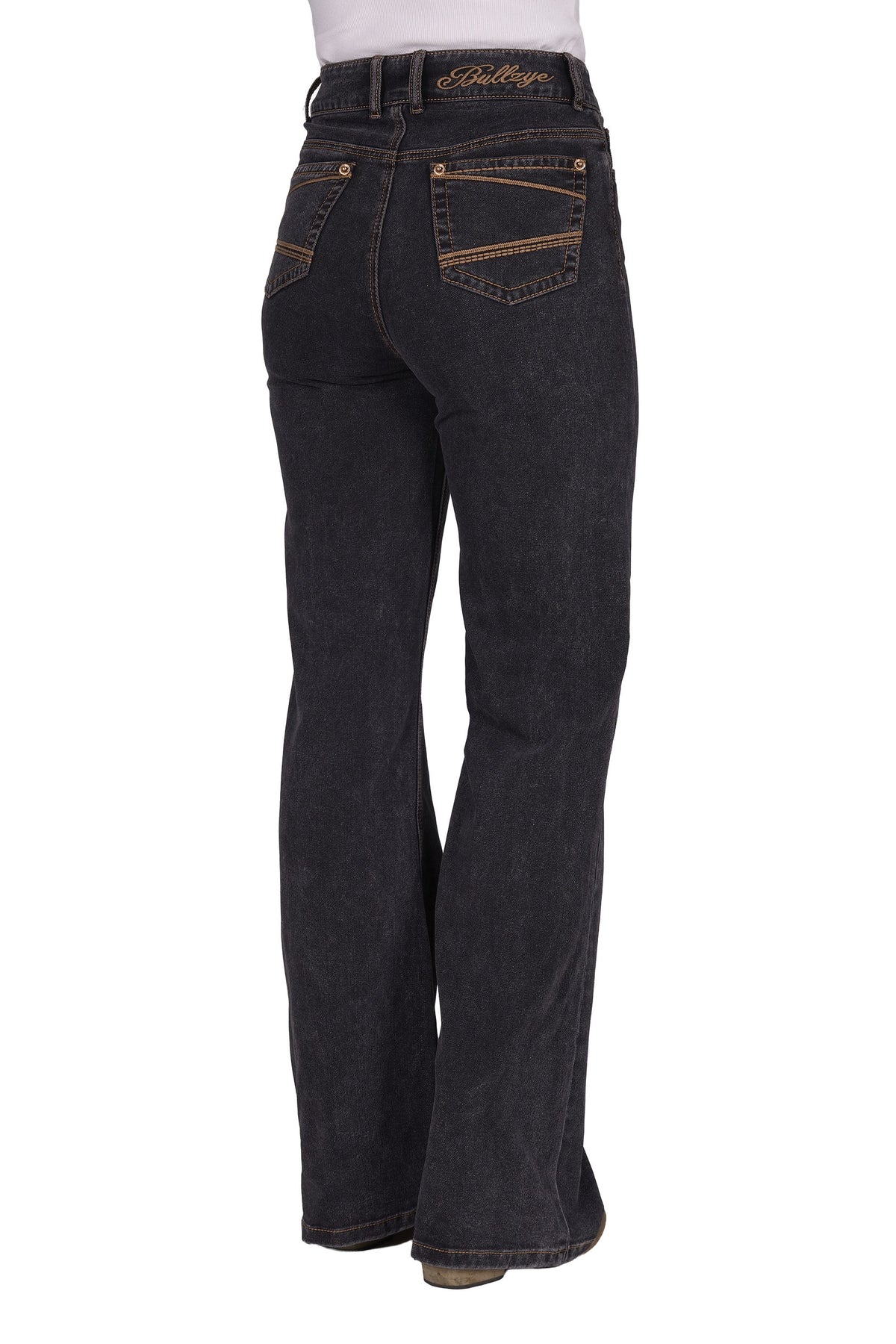 Bullzye Women’s Krystal Button Front Wide Leg Jean - 34L