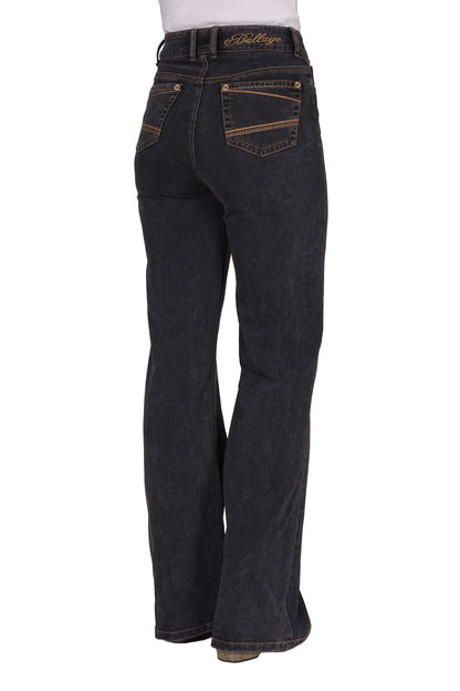 Bullzye Women’s Krystal Button Front Wide Leg Jean - 34L