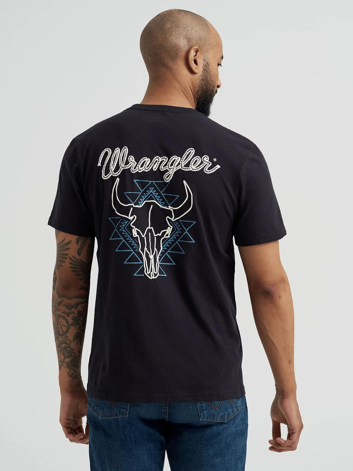 Wrangler Men's Steer Black Ss Tee