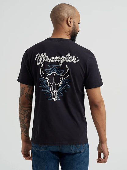 Wrangler Men's Steer Black Ss Tee