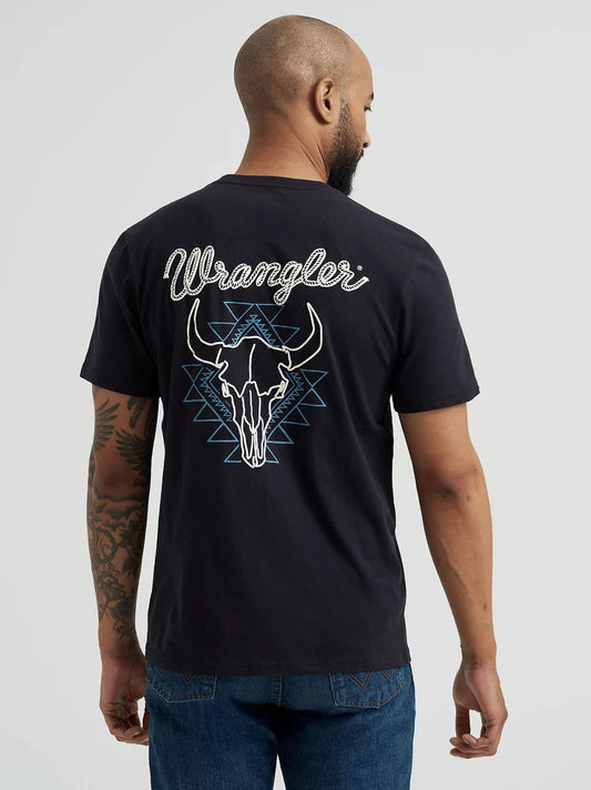 Wrangler Men's Steer Black Ss Tee