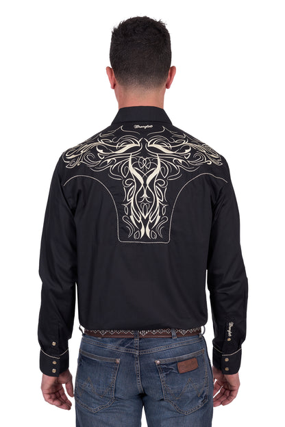 Wrangler Men's Carlos Embroidered L/S Shirt