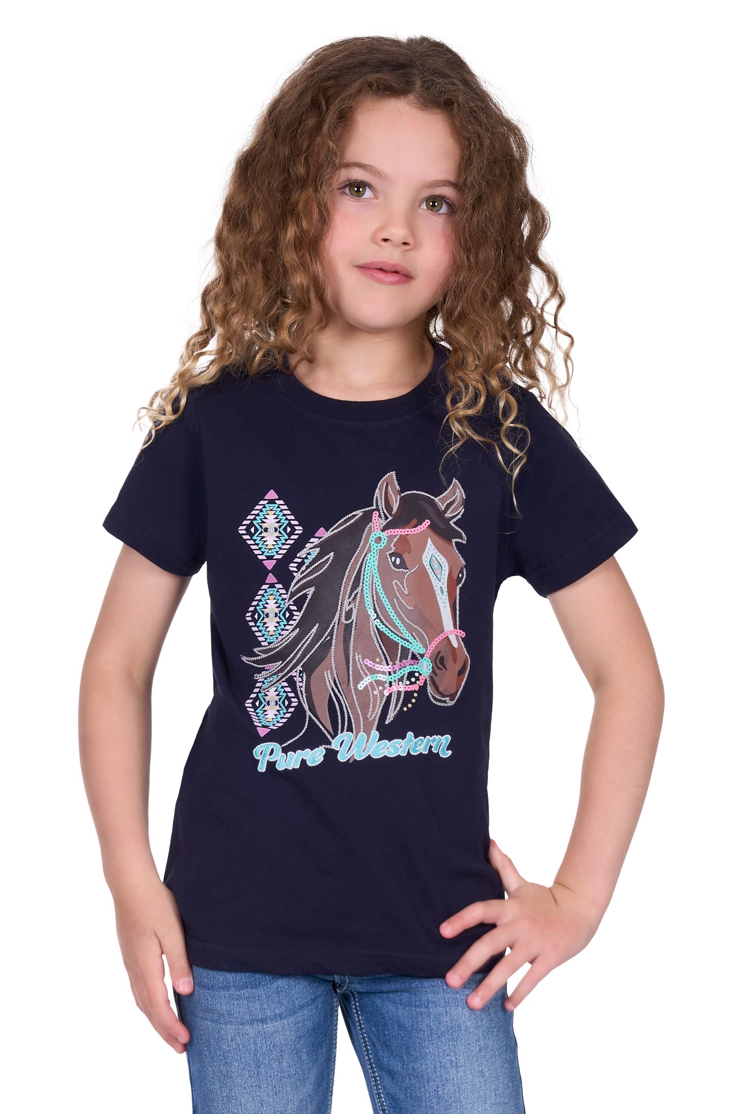 Pure Western Girl's Ashlyn Ss Tee