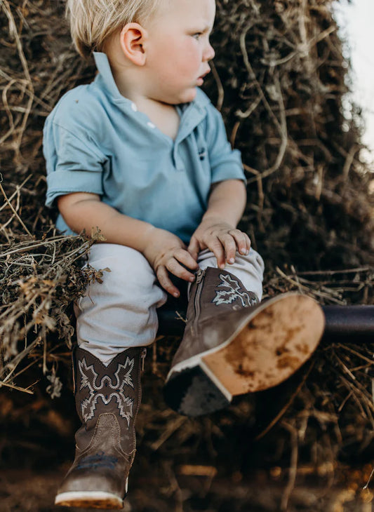 Baxter Junior Western Boot - Midnight Blue