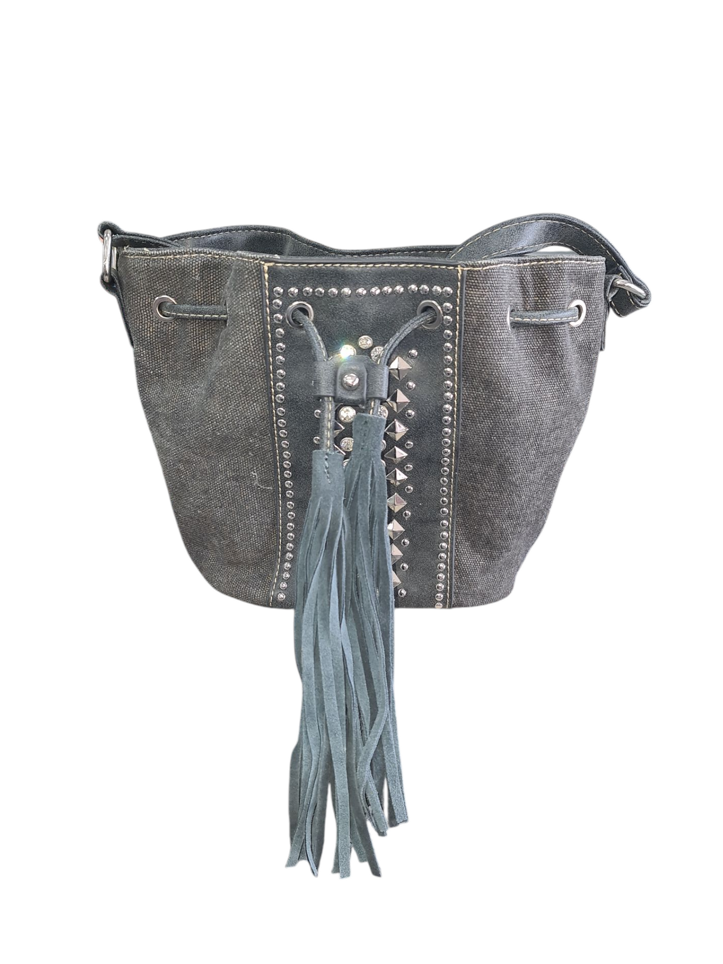 Montana West Tassel Bucket Bag