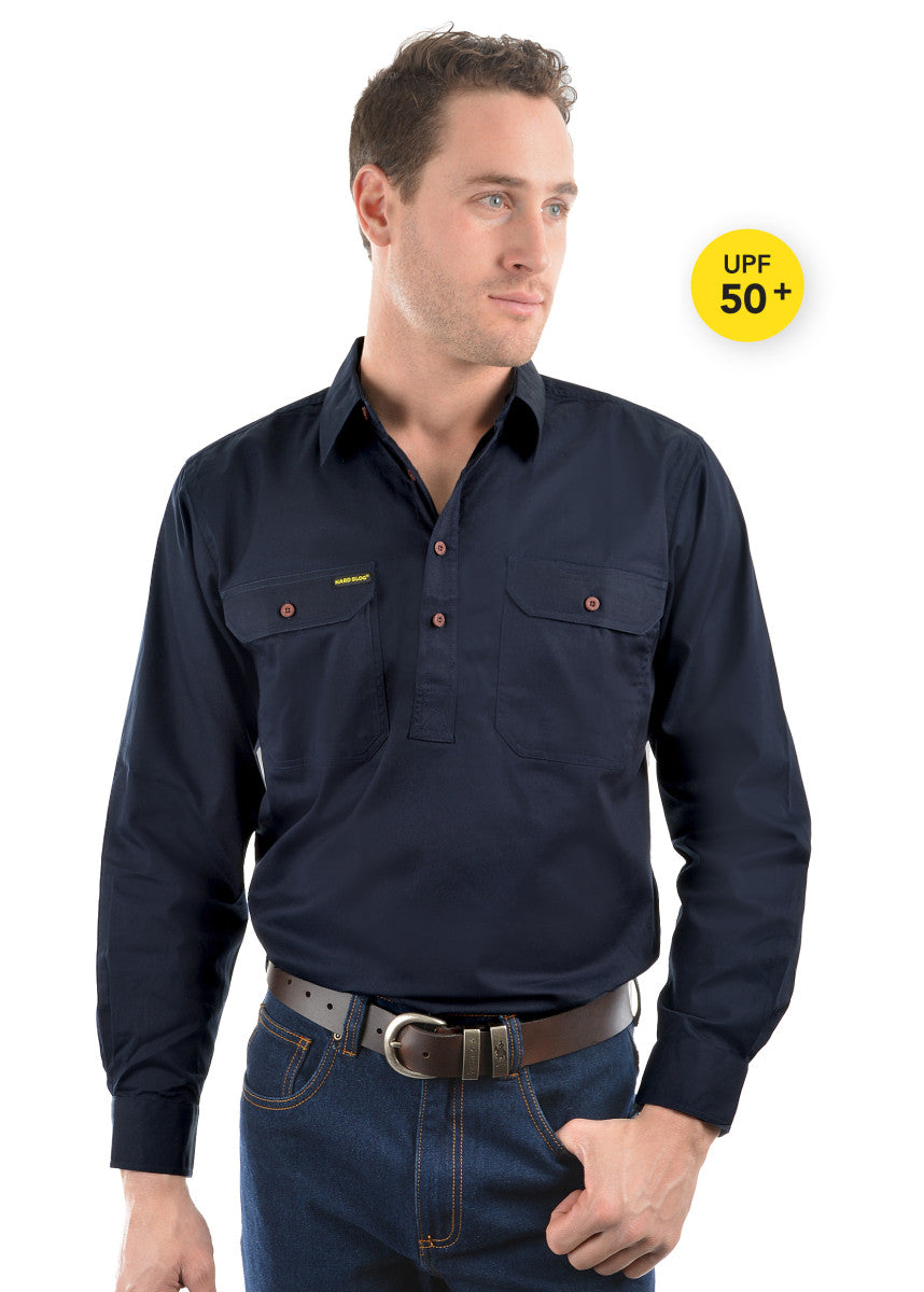 Hard Slog Men's Half Placket Shirt