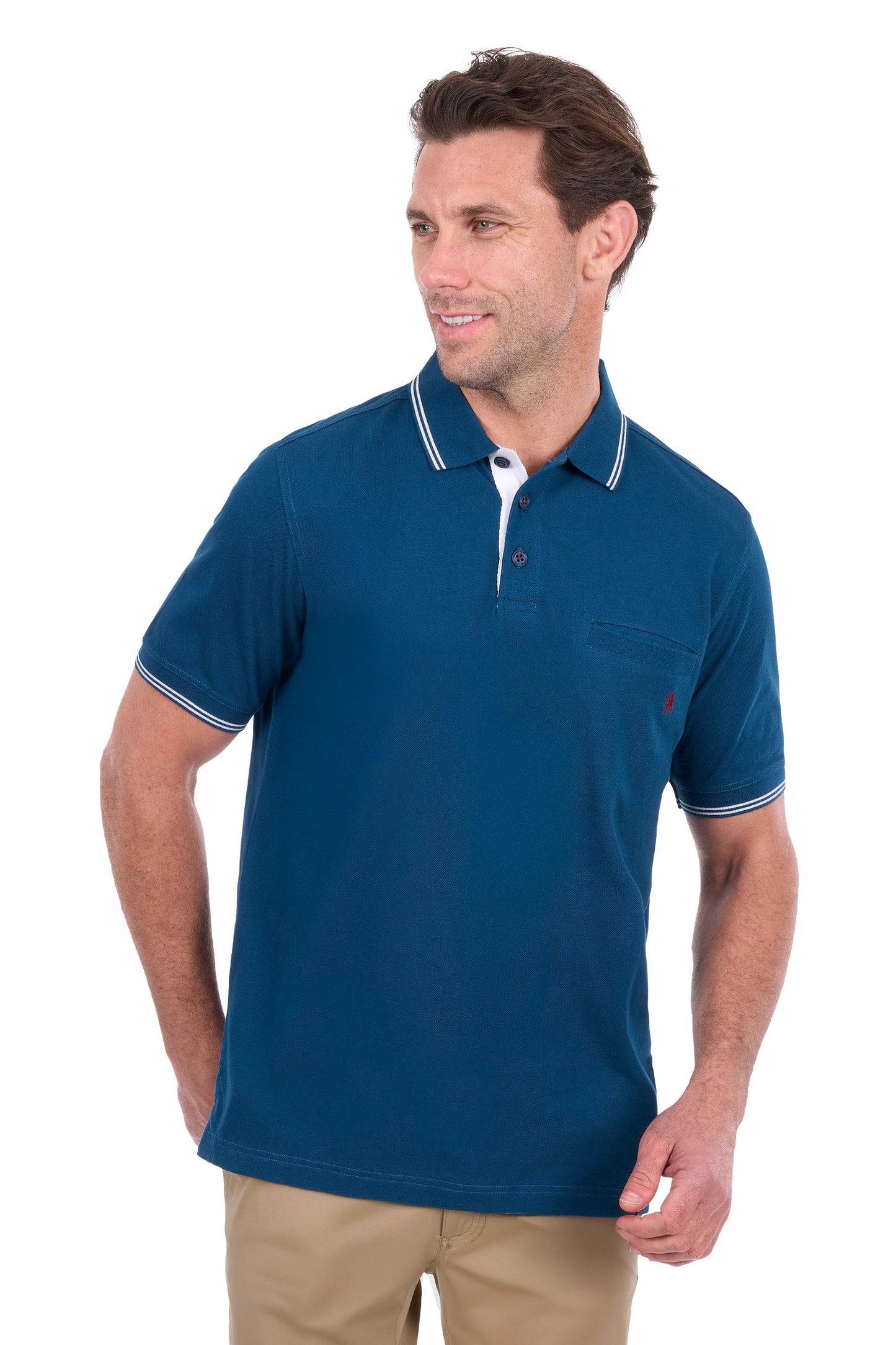 Thomas Cook Men's Henry Tailored 1-Pocket Ss Polo