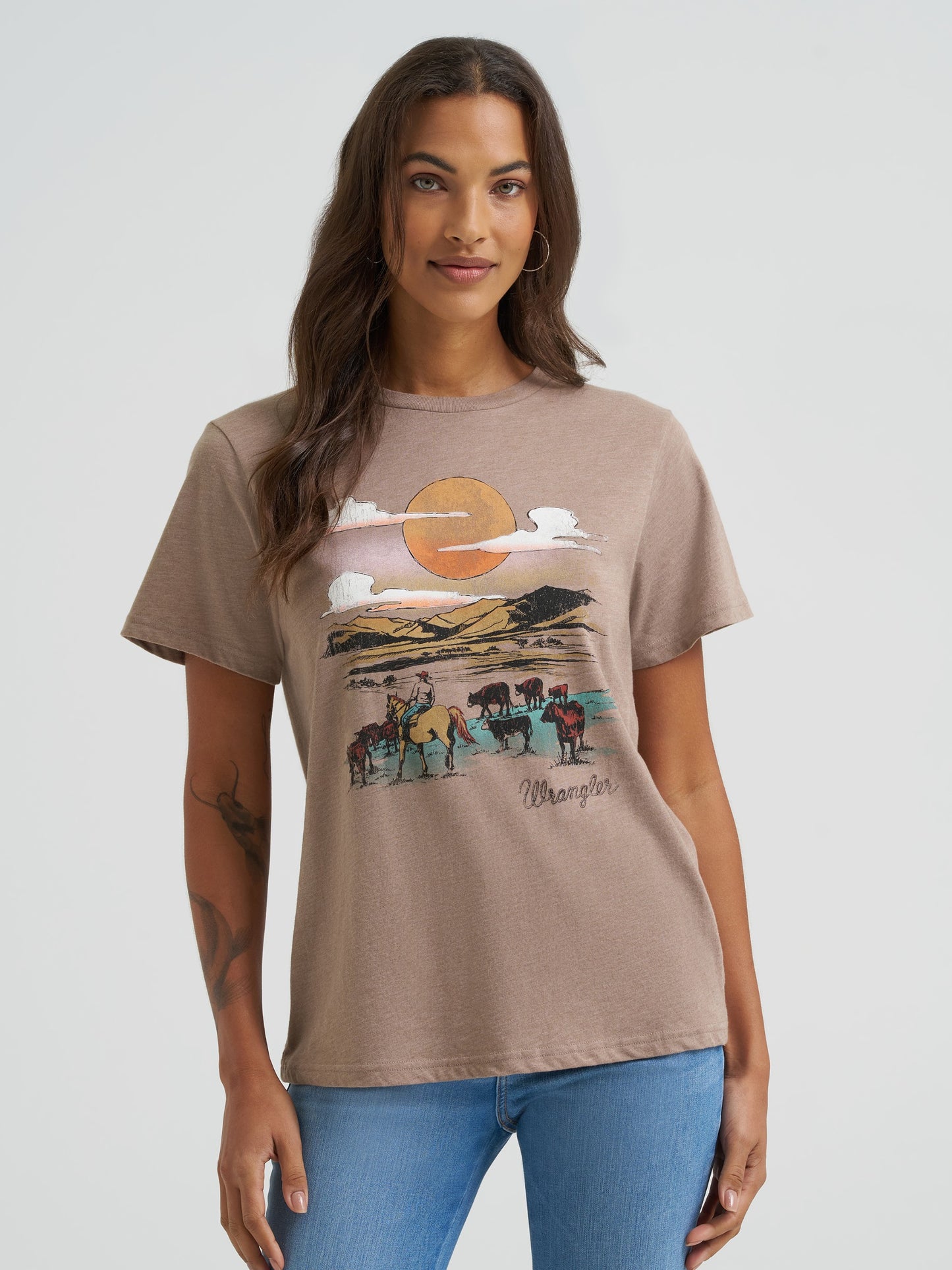 Wrangler Women's Desert Landscape Reg Fit Graphic Tee
