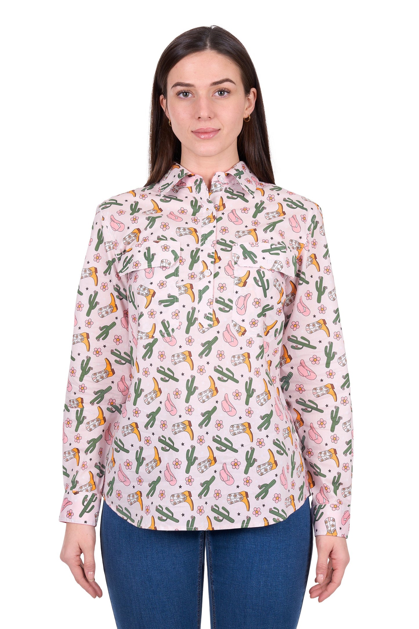 Hard Slog Women's Cleo 1/2 Placket L/S Shirt