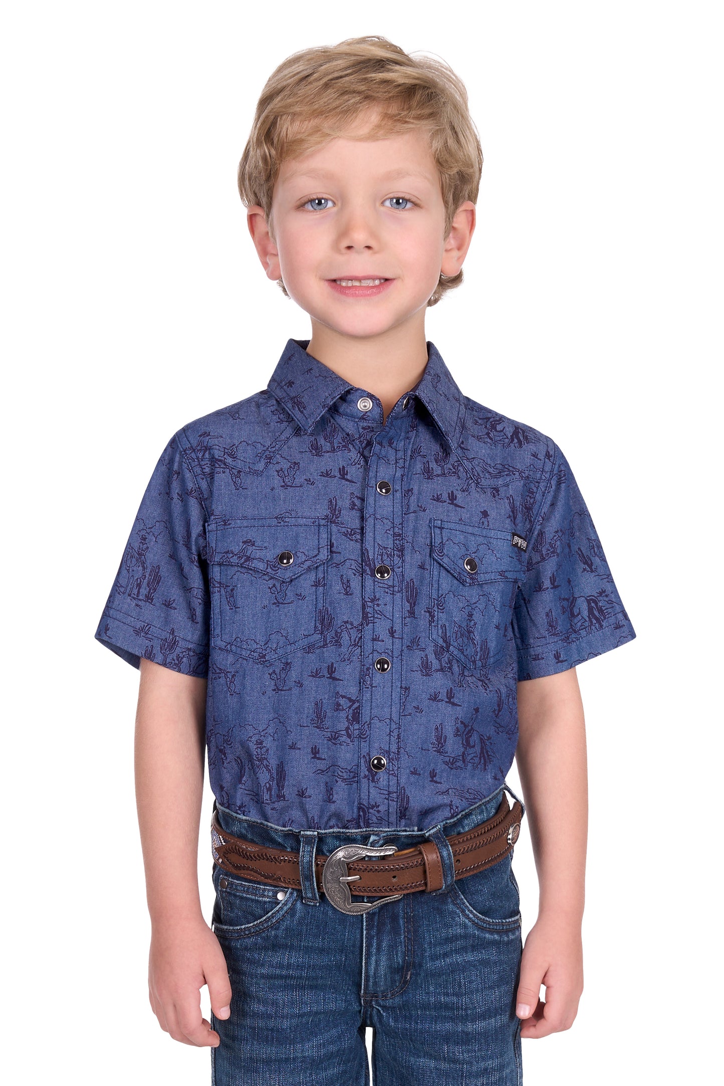 Pure Western Boy's Travis Ss Shirt