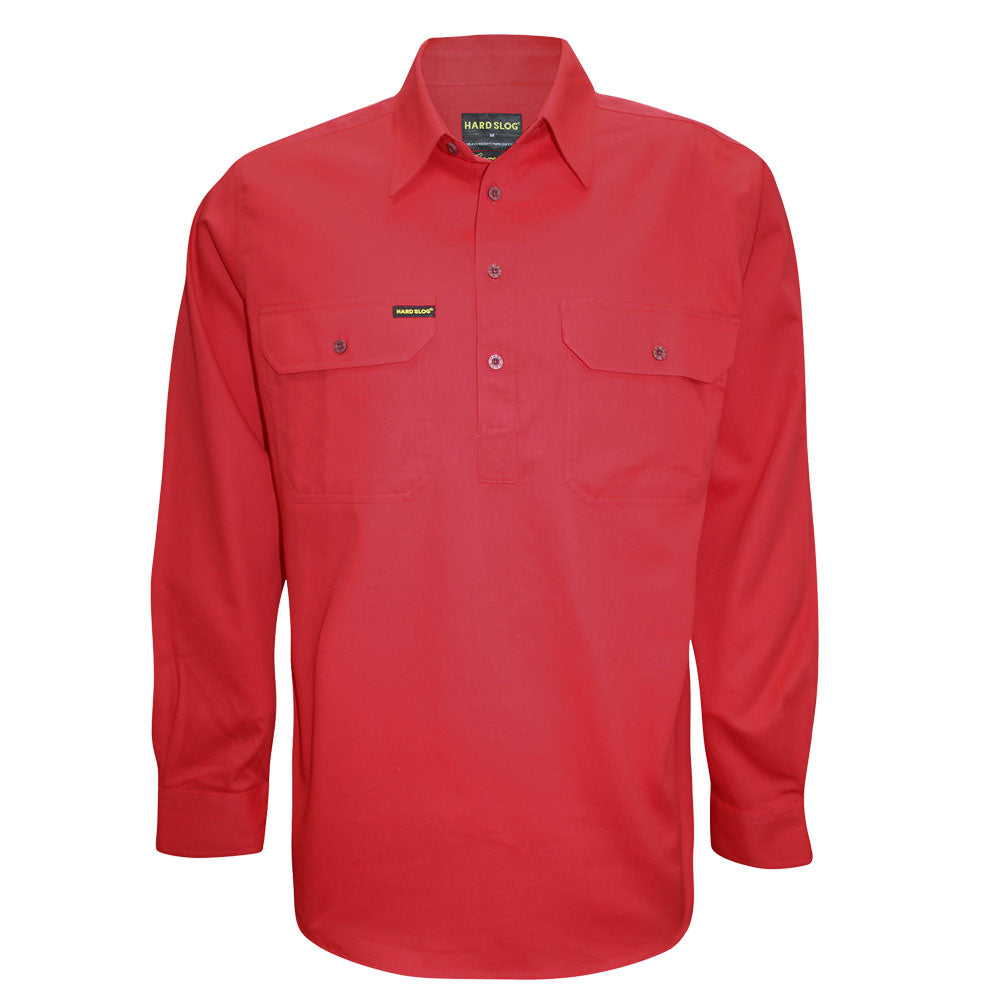 Hard Slog Men's Half Placket Shirt