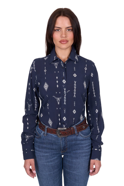 Wrangler Women's Austin Print L/S Shirt