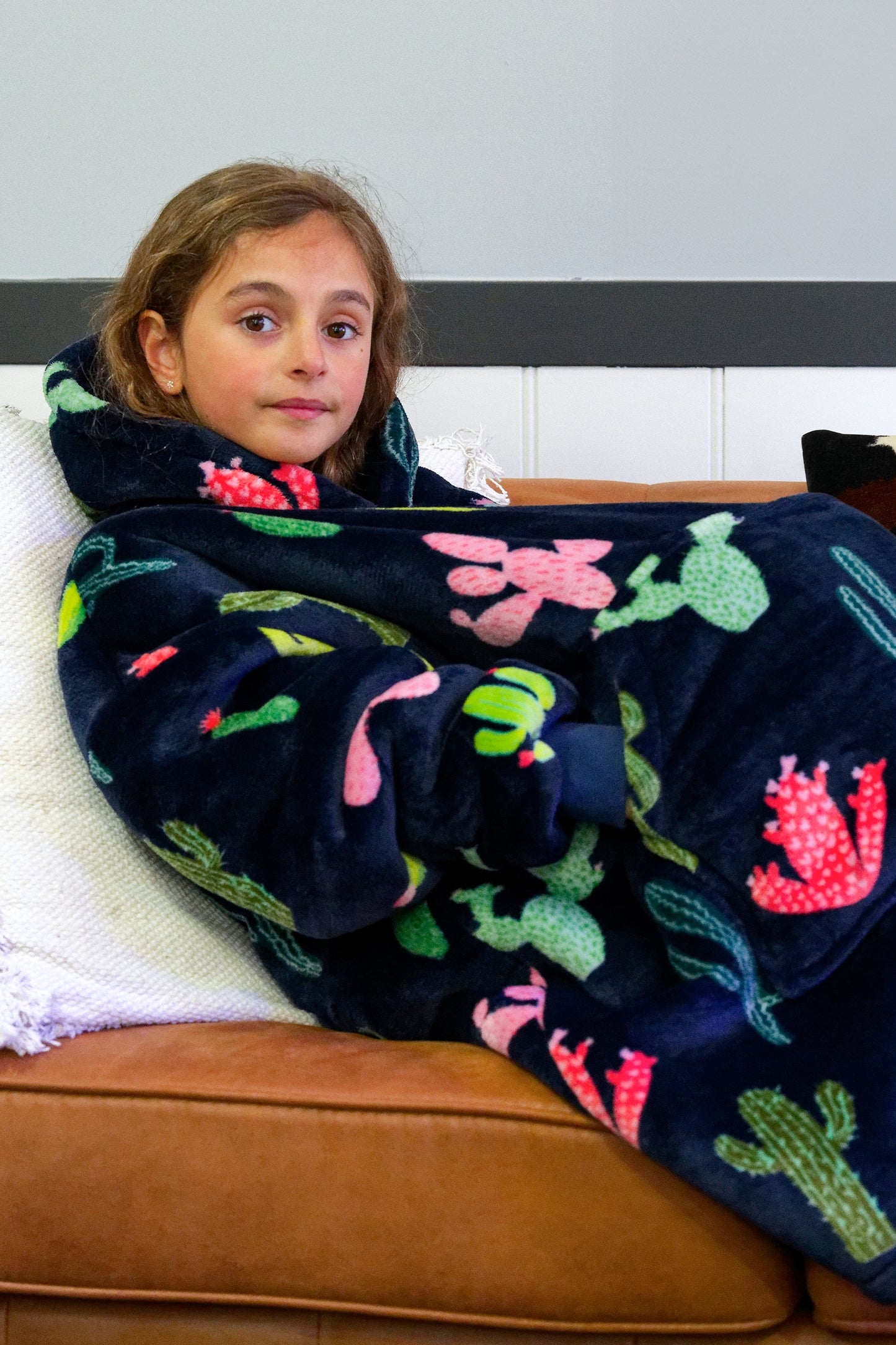 Pure Western Kid's Cactus Print Snuggle Hoodie