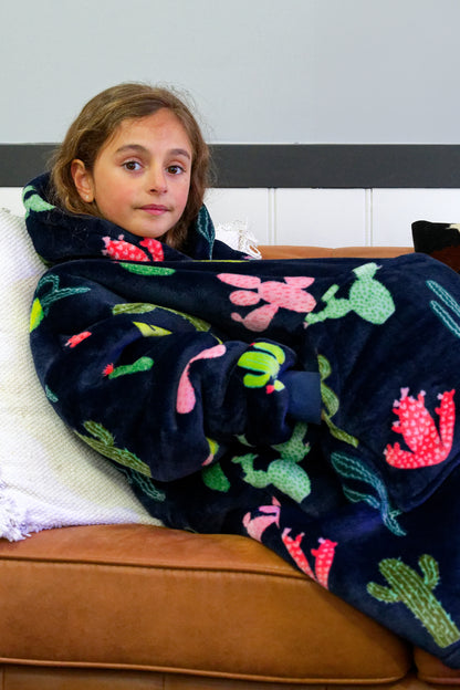 Pure Western Kid's Cactus Print Snuggle Hoodie