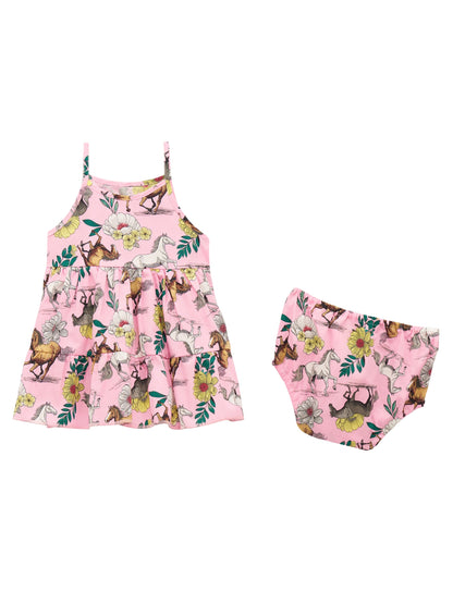 Wrangler Little Girl’s Printed Tiered Dress