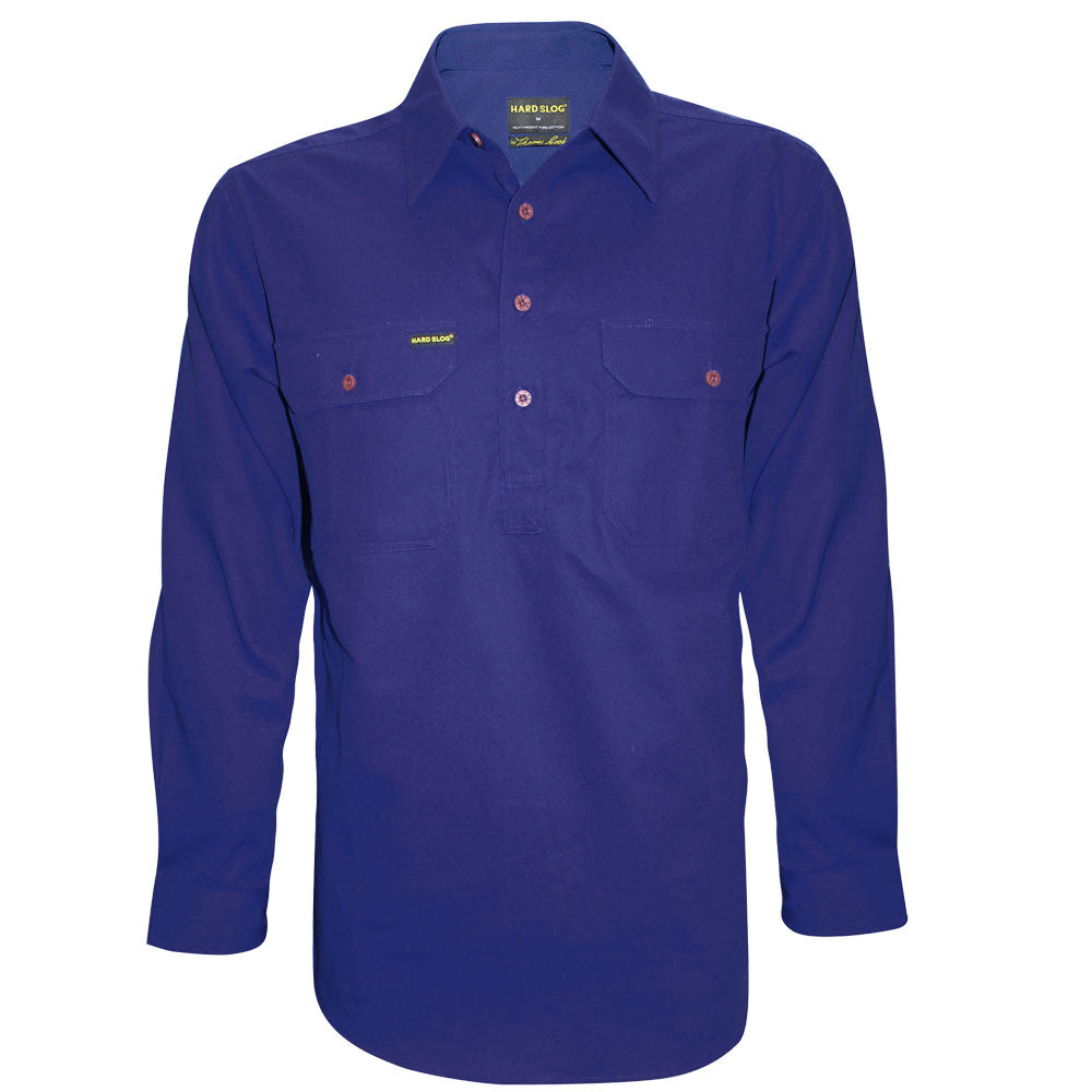 Hard Slog Men's Half Placket Shirt