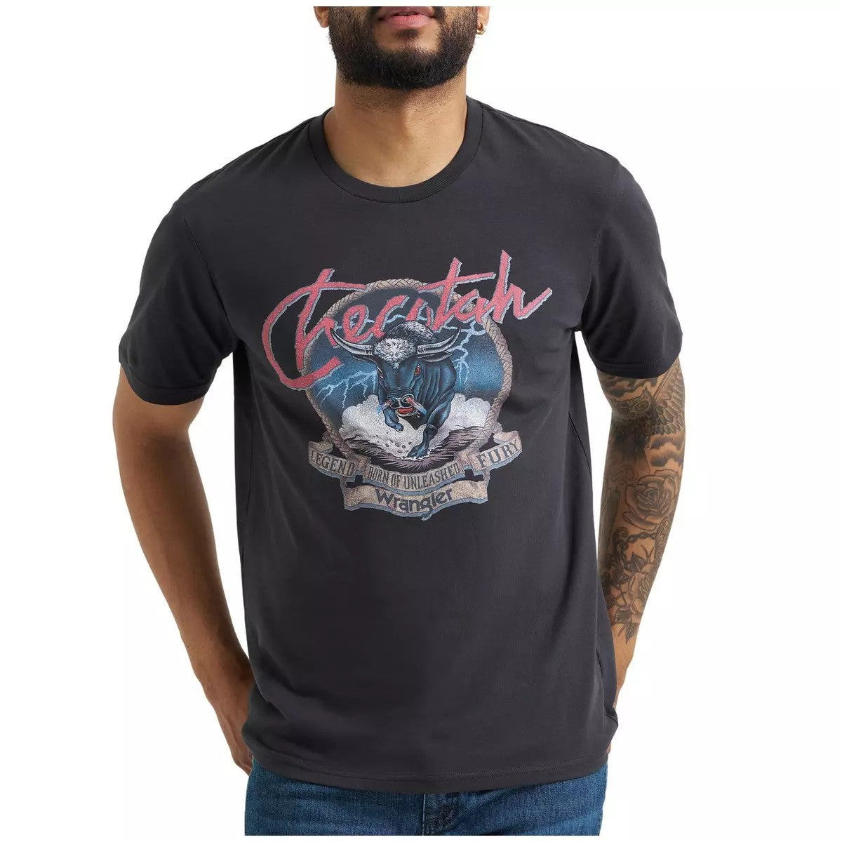 Wrangler Men's Graphic Checotah Bull T-Shirt