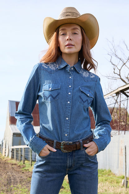 Wrangler Women's Chrissy Western L/S Shirt