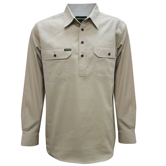 Hard Slog Men's Half Placket Shirt