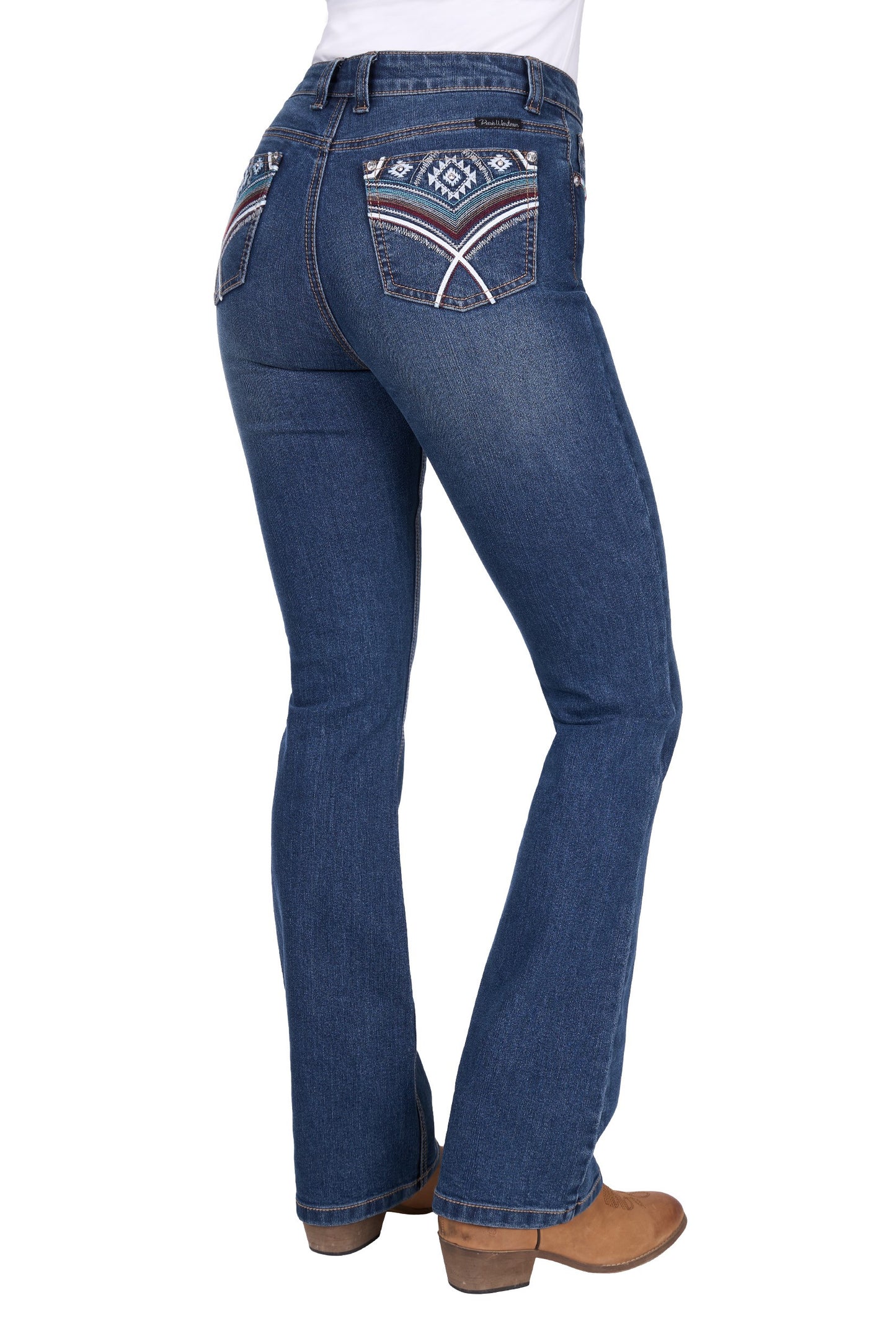 Pure Western Women's Mary Hi Rise Bootcut Jean - 32L