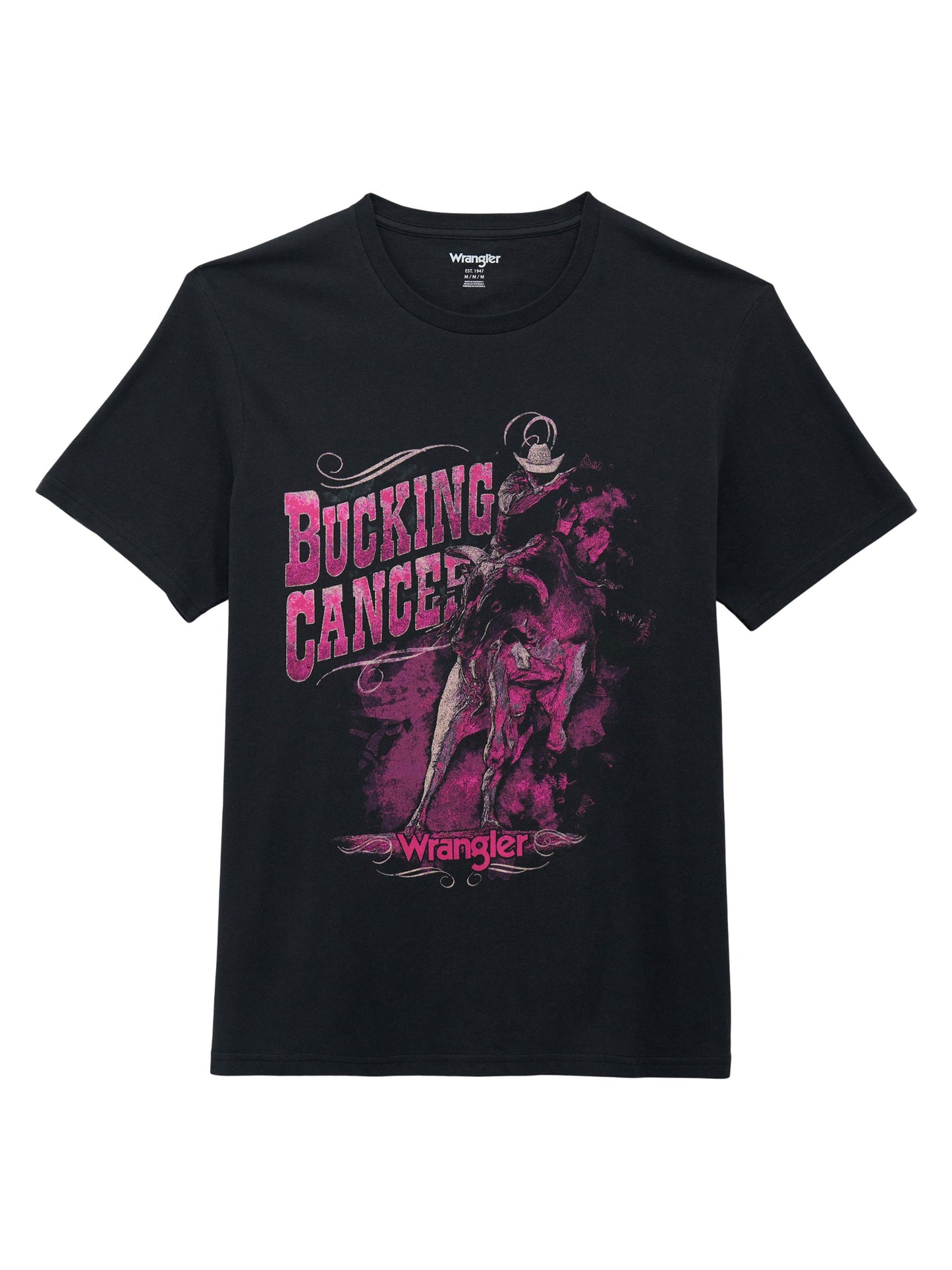 Wrangler Men's Bucking Cancer Ss Tee