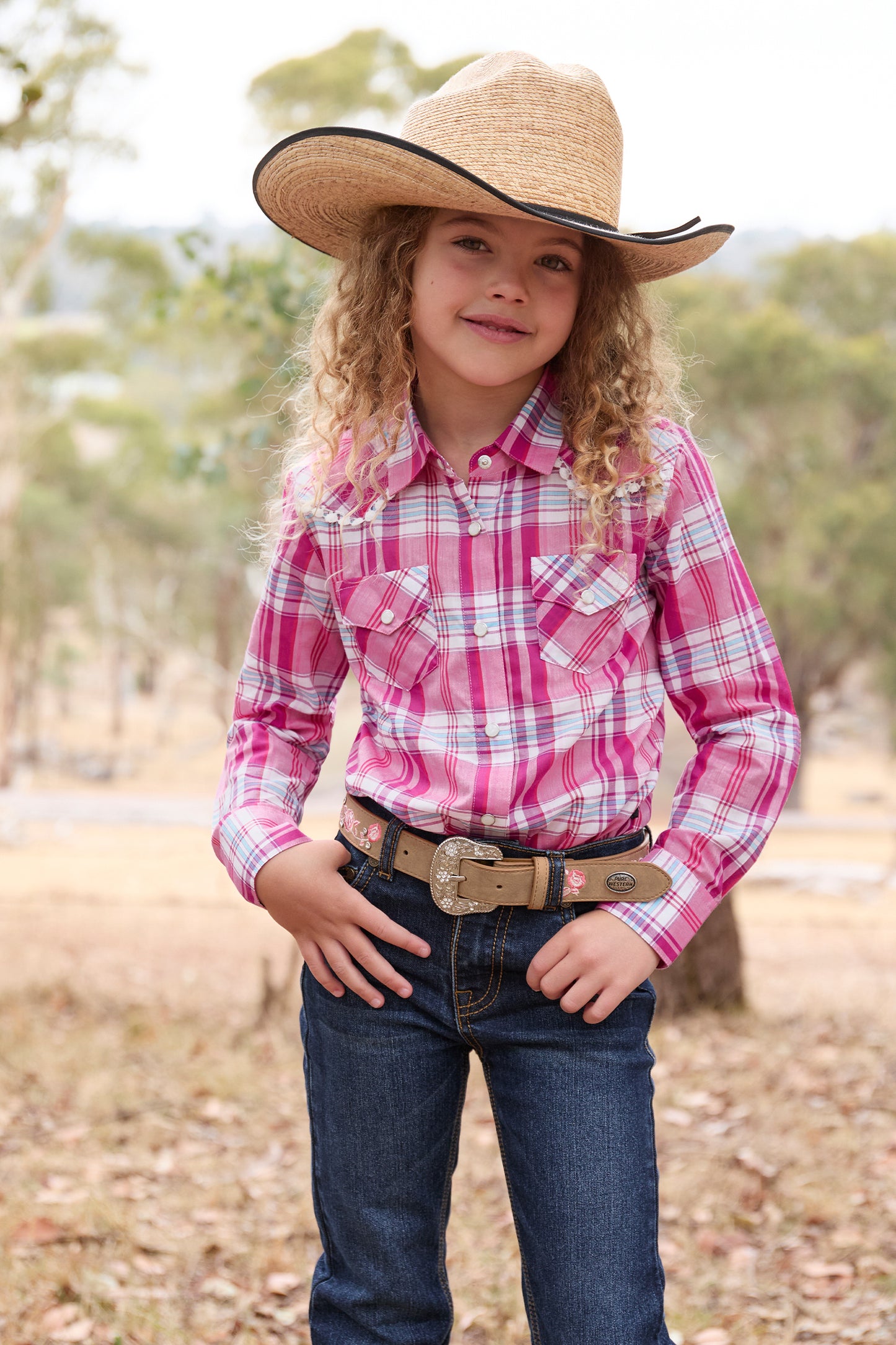 Pure Western Girl's Leni L/S Shirt