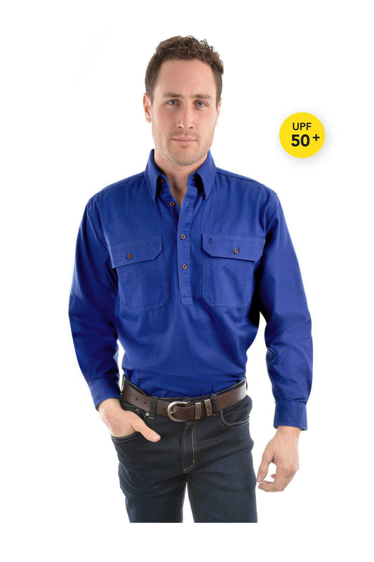 Thomas Cook Unisex Light Drill 1/2 Plckt L/S Shirt