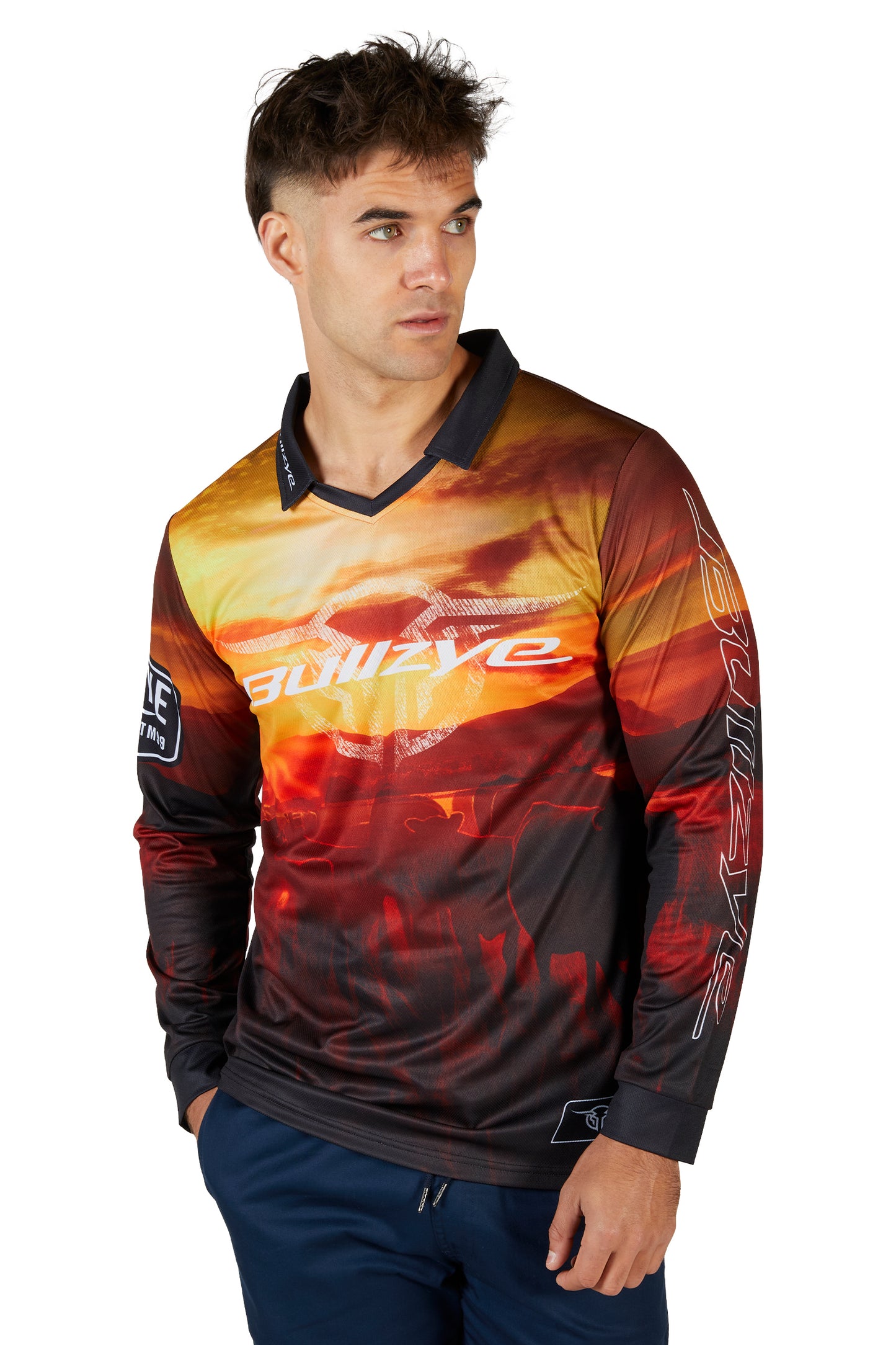 Bullzye Men's Cam L/S Tee