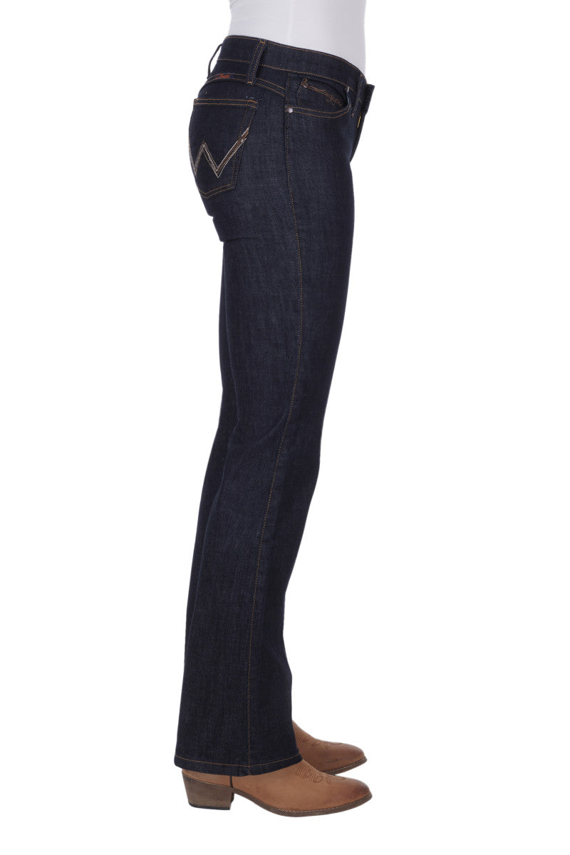 Wrangler Women's Dark Dynasty Q-Baby Ultimate Riding Jean