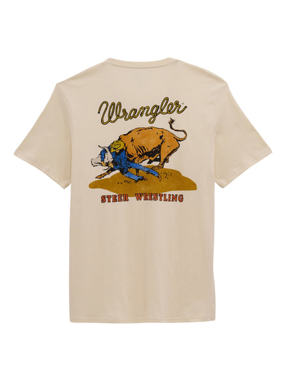 Wrangler Men's Steer Wrestling Graphic T-Shirt