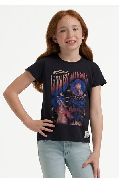 Wrangler x Lainey Wilson Girls Shooting for Moon Ss Tee