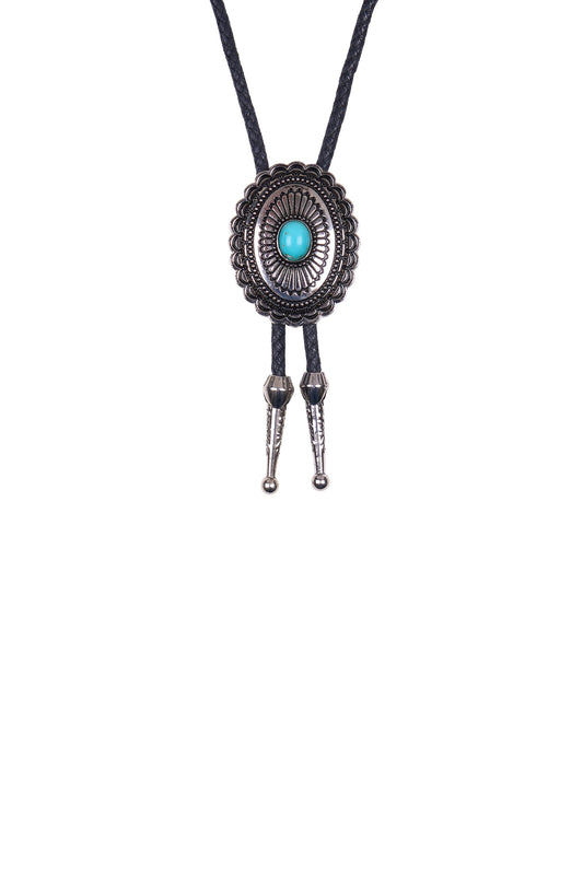 Pure Western Turquoise Stone Bolo Tie