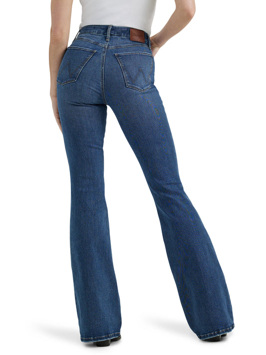 Wrangler Women's Bespoke Hi Rise Flare Jean - 32L
