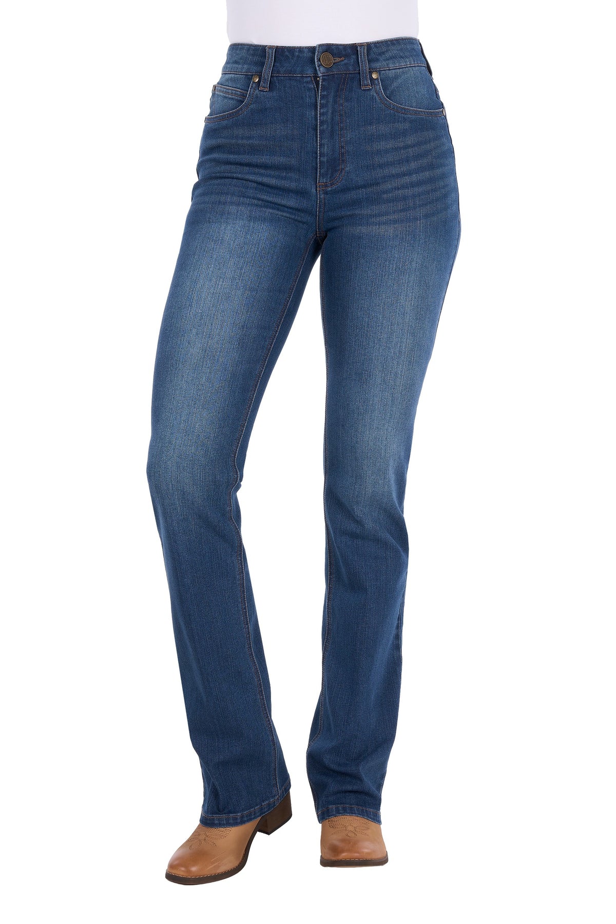Wrangler Women's Etta High Rise Boot Cut Jean - Bailey - 34L