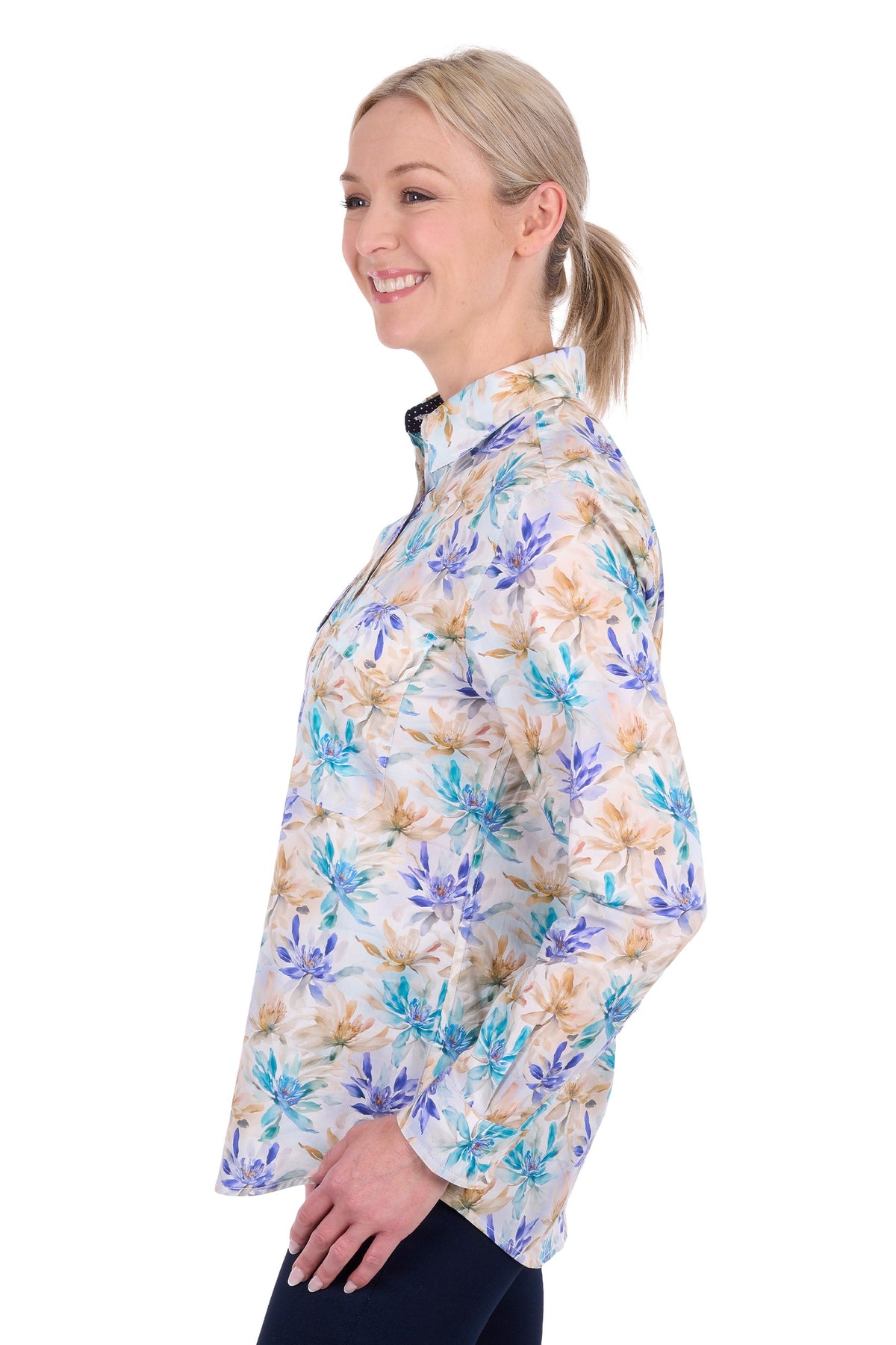 Hard Slog Women’s Meadow Half Placket L/S Shirt