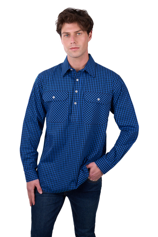 Hard Slog Men's Astell 1/2 Placket L/S Shirt
