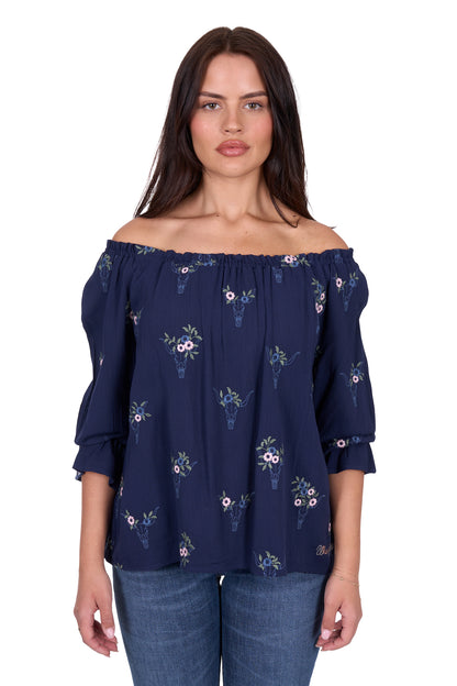 Wrangler Women's Camilla 3/4 Sleeve Blouse