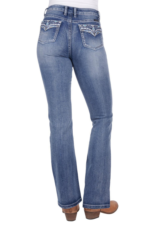 Pure Western Women's Jemma Hi Rise Bootcut Jean - 30L